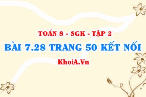 Bài 7.28 trang 50 Toán 8 Kết nối tri thức Tập 2